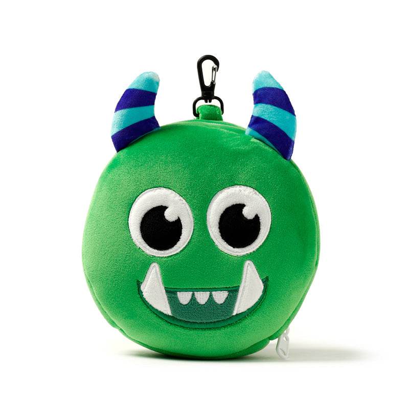 Relaxeazzz Green Monstarz Monster Plush Travel Pillow & Eye Mask - Gift Arch