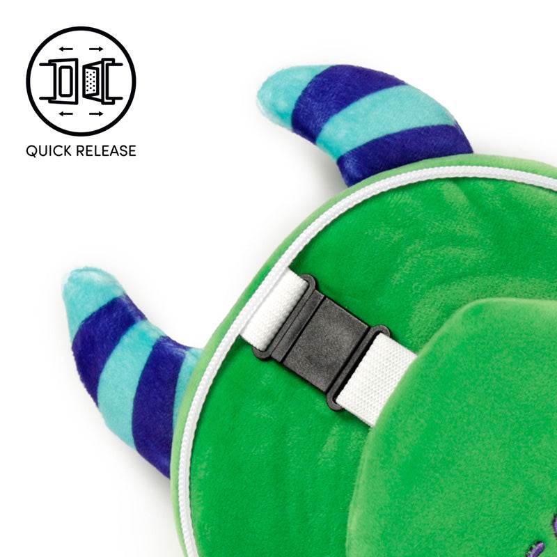 Relaxeazzz Green Monstarz Monster Plush Travel Pillow & Eye Mask - Gift Arch