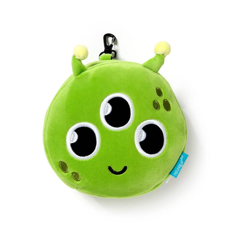 Relaxeazzz Space Cadets Alien Travel Pillow & Eye Mask - Gift Arch