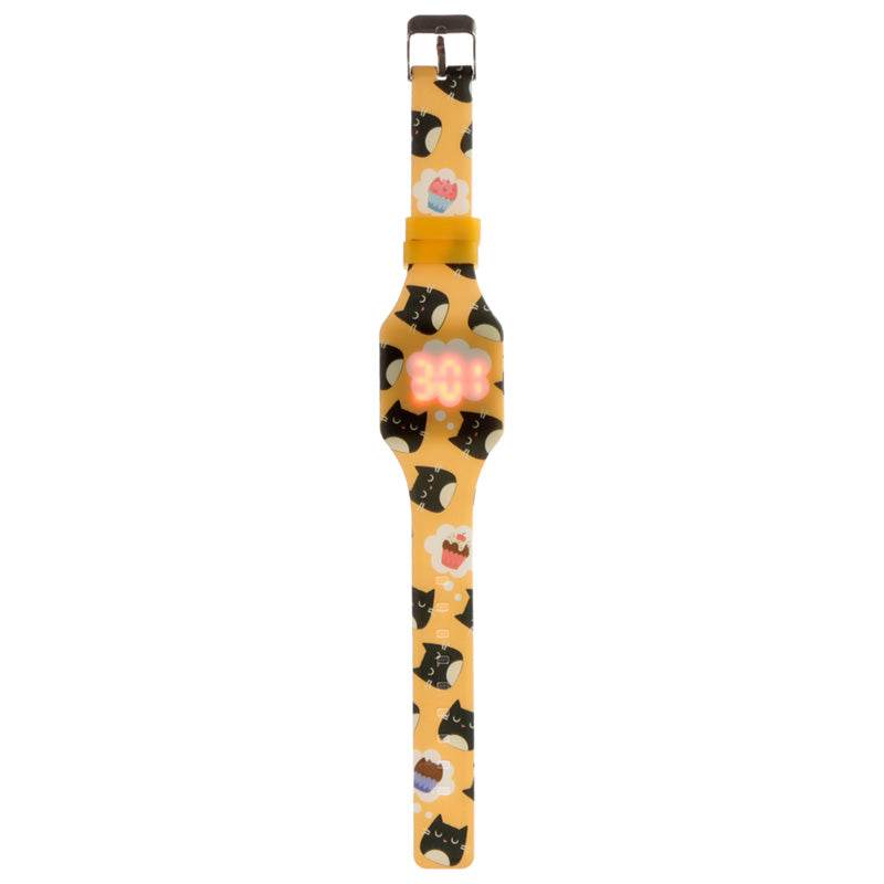 Feline Fine Black Cat Silicone Digital Watch - Gift Arch