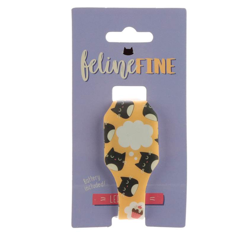 Feline Fine Black Cat Silicone Digital Watch - Gift Arch