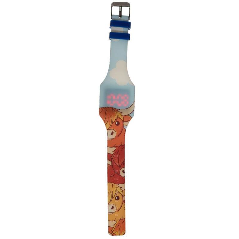 Highland Coo Cow Silicone Digital Watch - Gift Arch