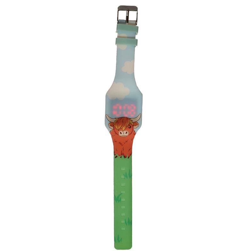 Highland Coo Cow Silicone Digital Watch - Gift Arch