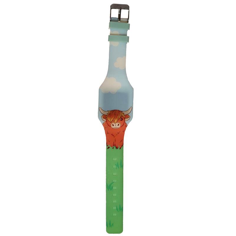 Highland Coo Cow Silicone Digital Watch - Gift Arch