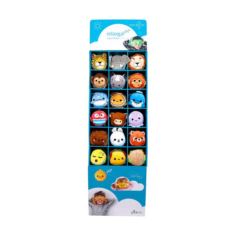 18 Compartment FSDU Display Unit for Relaxeazzz Travel Pillows & Eye Masks - Gift Arch