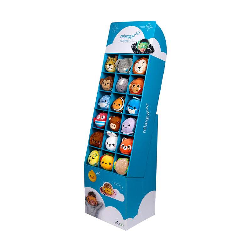 18 Compartment FSDU Display Unit for Relaxeazzz Travel Pillows & Eye Masks - Gift Arch