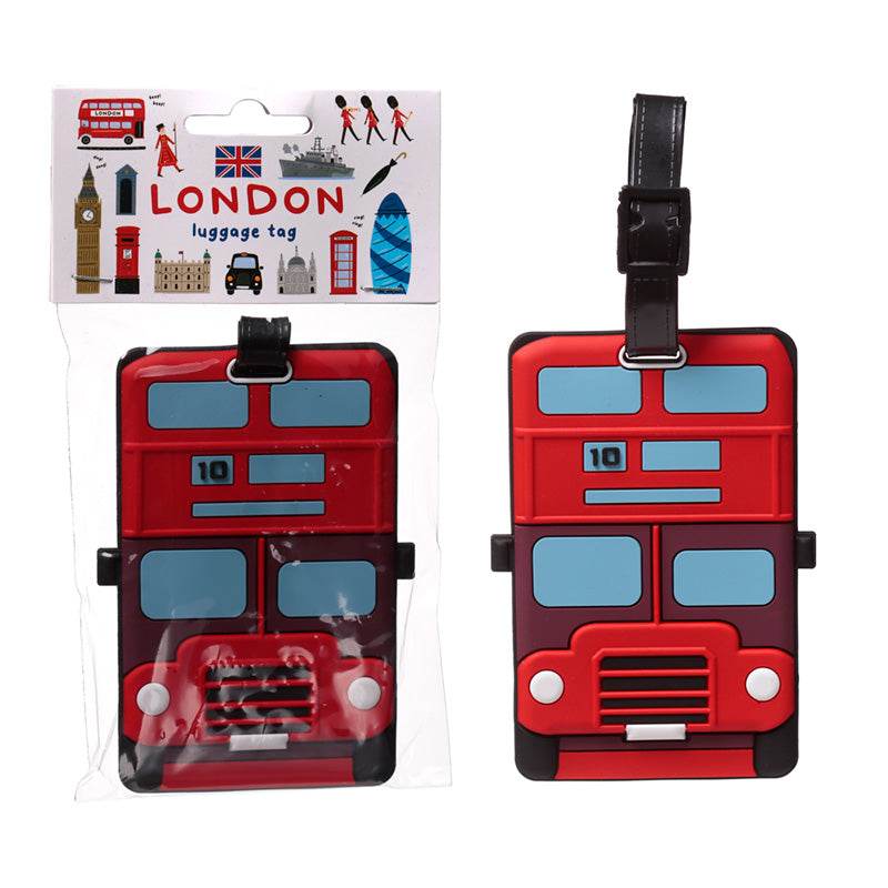 London Icons Red Routemaster Bus PVC Luggage Tag - Gift Arch