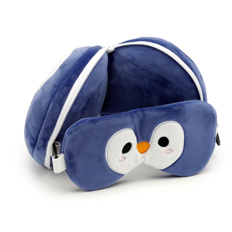 Relaxeazzz Penguin Plush Travel Pillow & Eye Mask - Gift Arch
