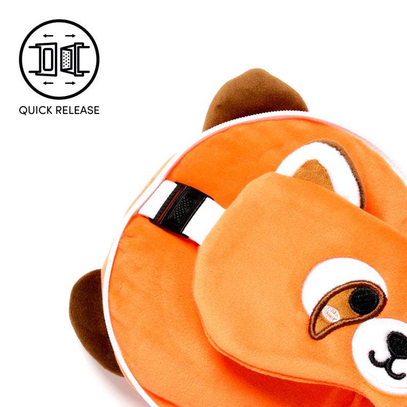 Relaxeazzz Red Panda Plush Travel Pillow & Eye Mask - Gift Arch