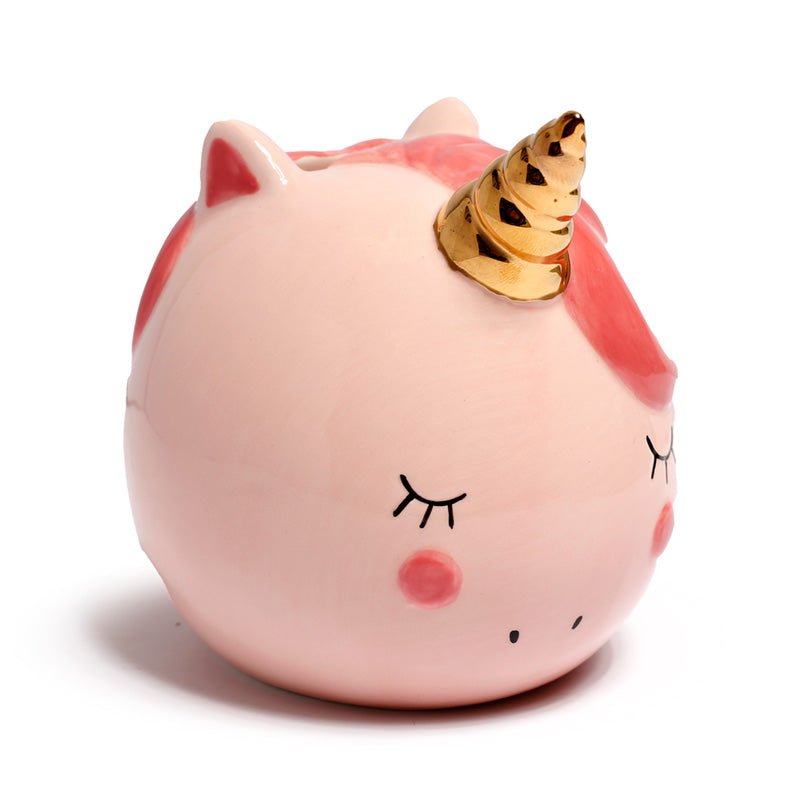 Enchanted Rainbows Unicorn Pink Ceramic Money Box - Gift Arch