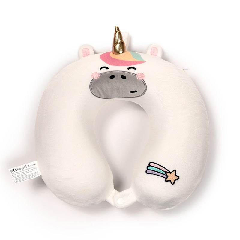 Relaxeazzz Astra the Unicorn Adoracorns Plush Memory Foam Travel Pillow - Gift Arch