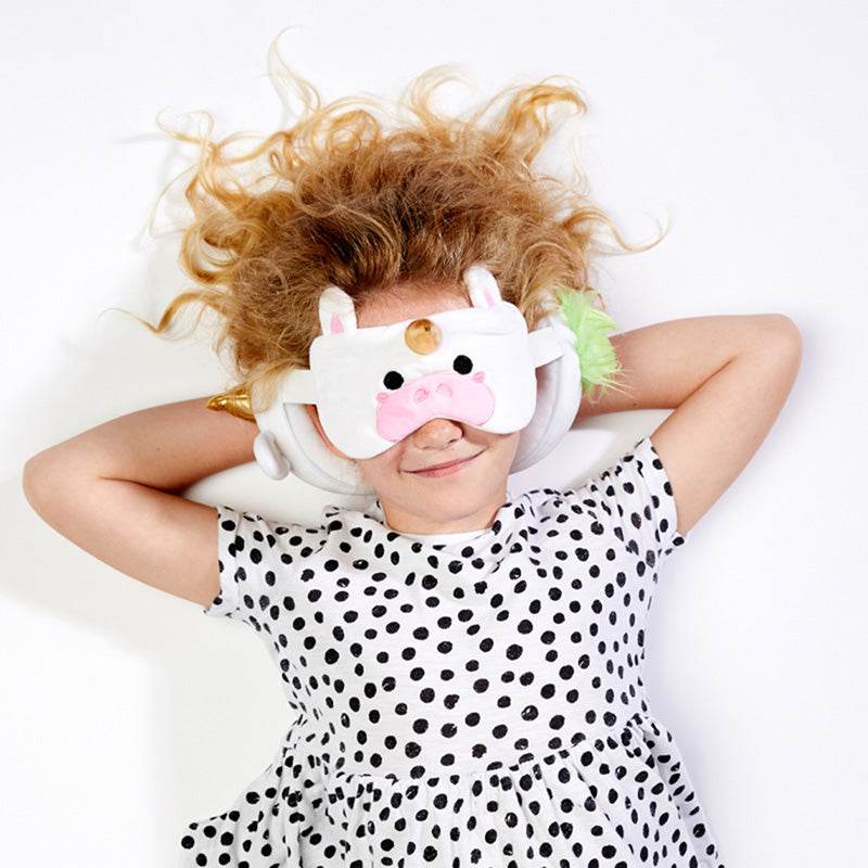 Relaxeazzz Unicorn Plush Travel Pillow & Eye Mask - Gift Arch