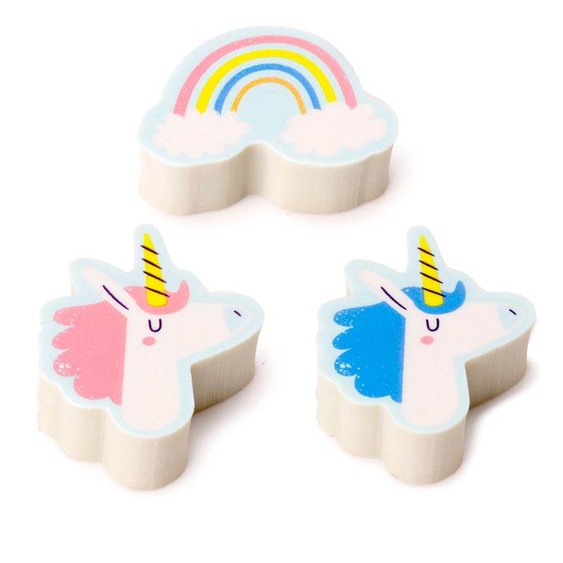 Unicorn Magic 3 Piece Eraser Set - Gift Arch