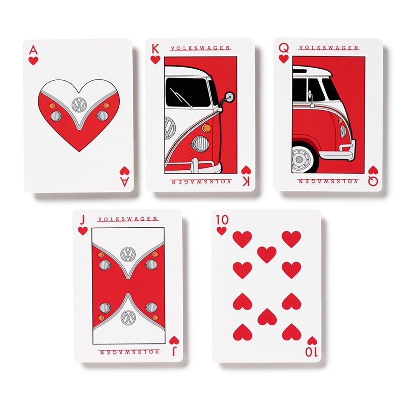 Blue Volkswagen VW T1 Camper Bus Standard Playing Card Deck - Gift Arch