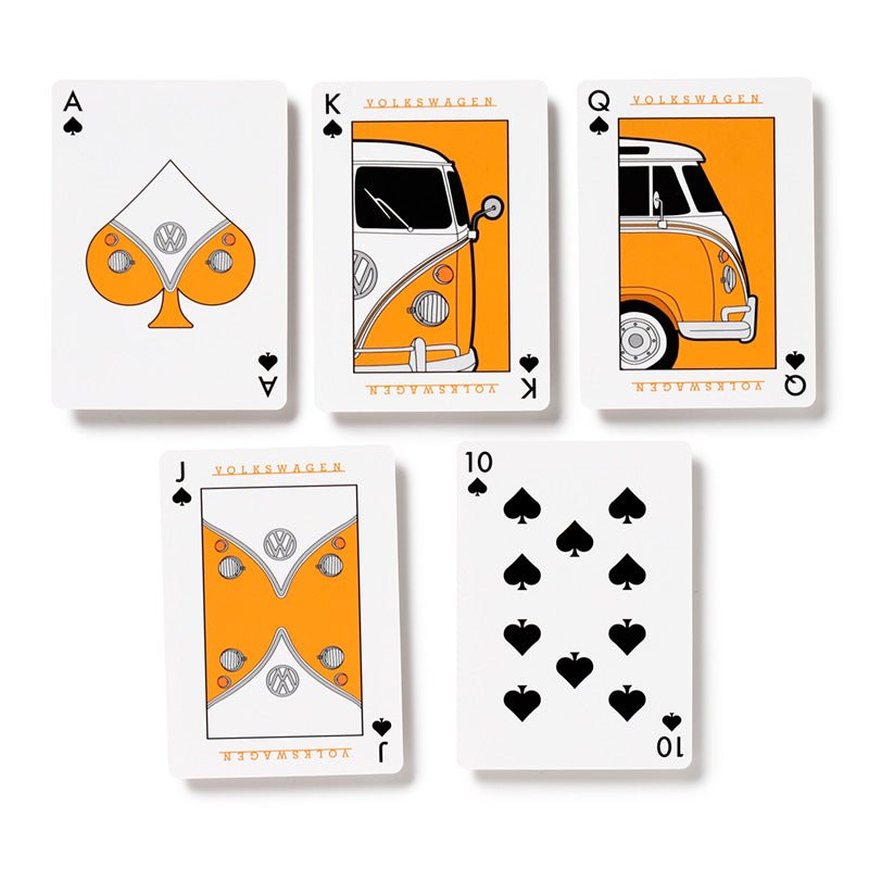 Blue Volkswagen VW T1 Camper Bus Standard Playing Card Deck - Gift Arch