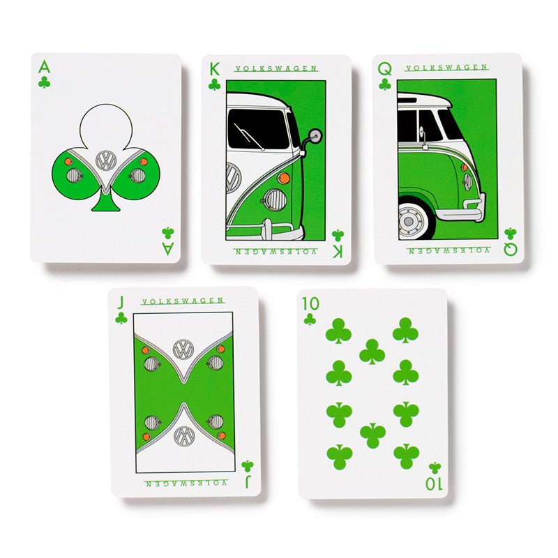 Blue Volkswagen VW T1 Camper Bus Standard Playing Card Deck - Gift Arch