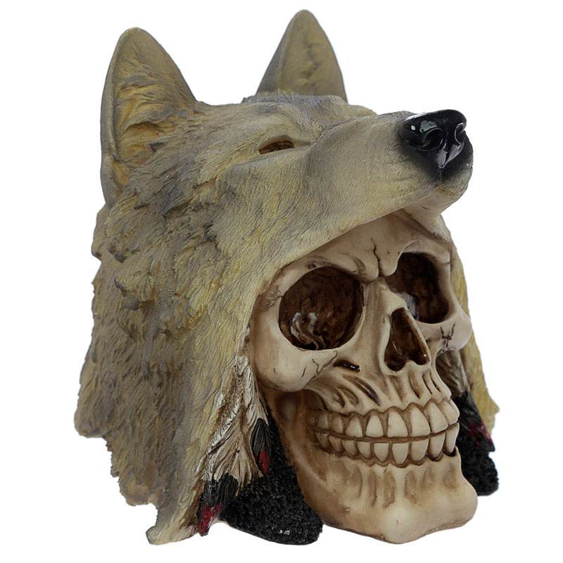 Skull with Wolf Head Decoration - Gift Arch