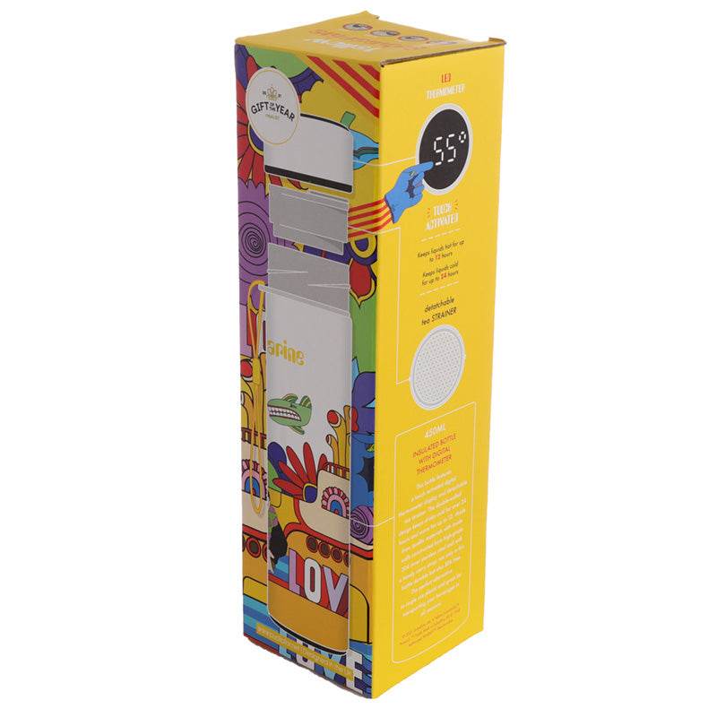 The Beatles Yellow Submarine Hot & Cold Digital Thermometer Bottle - Gift Arch