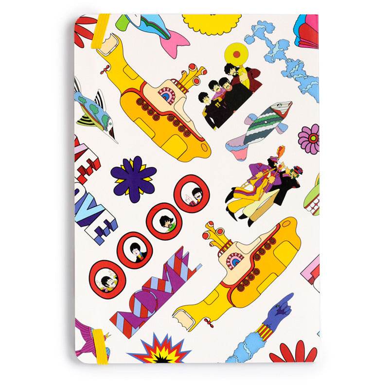 The Beatles Yellow Submarine White Recycled Paper A5 Notebook - Gift Arch