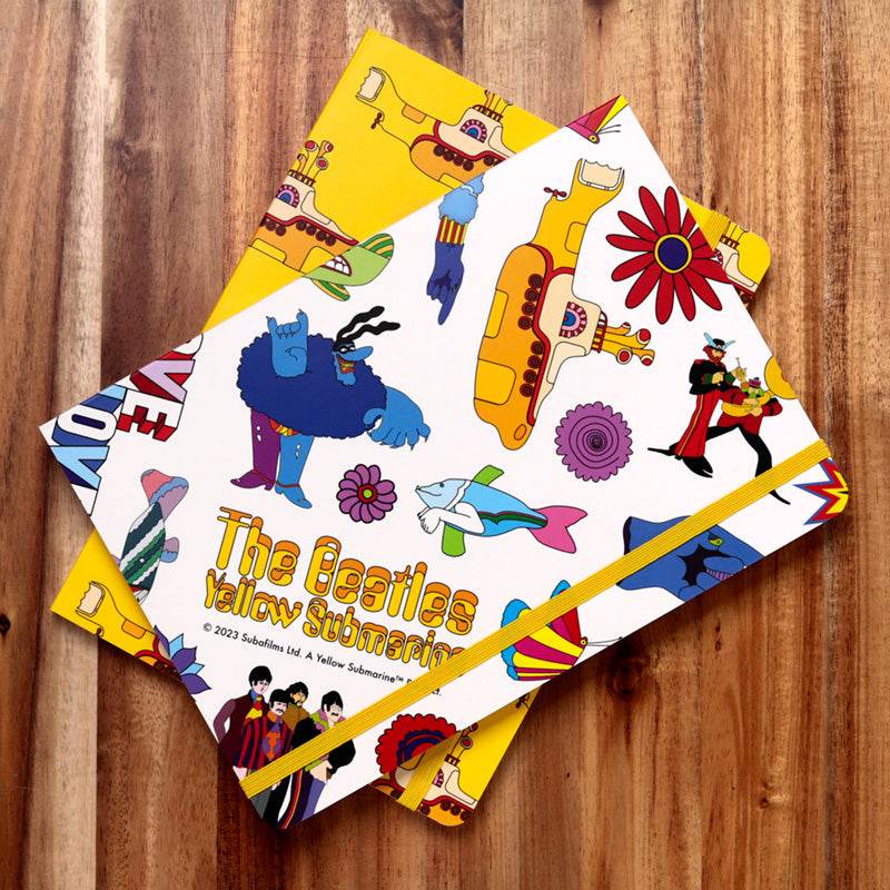 The Beatles Yellow Submarine White Recycled Paper A5 Notebook - Gift Arch