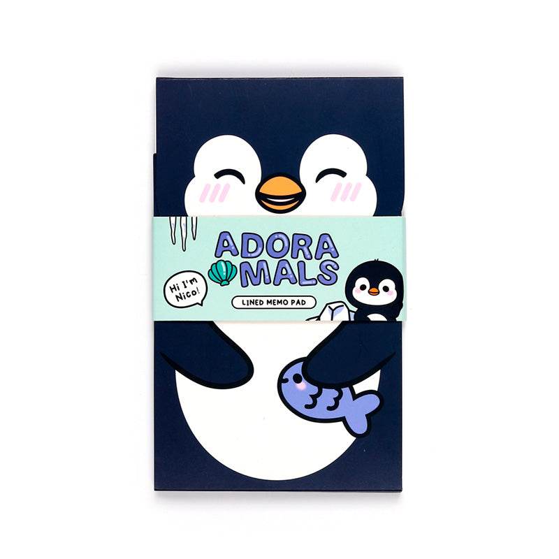 Adoramals Penguin Flip Open Shaped Memo Pad - Gift Arch