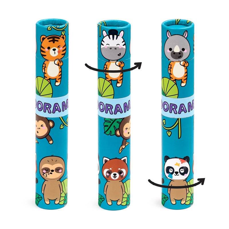 Adoramals Wild Large Twist Top Pencil Pot with 12 Colouring Pencils & Sharpener - Gift Arch