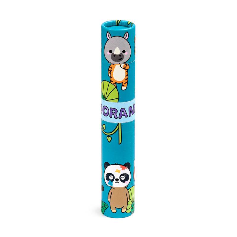 Adoramals Wild Large Twist Top Pencil Pot with 12 Colouring Pencils & Sharpener - Gift Arch