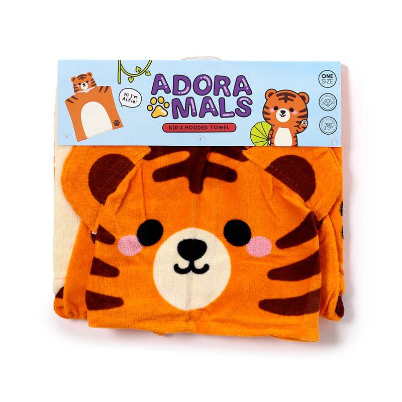 Alfie the Tiger Adoramals Kids Hooded Towel - Gift Arch