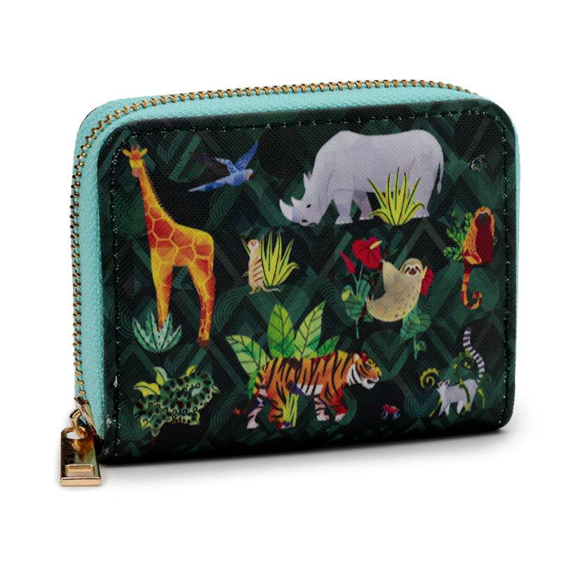 Animal kingdom Zip Around Small Wallet Purse - Gift Arch