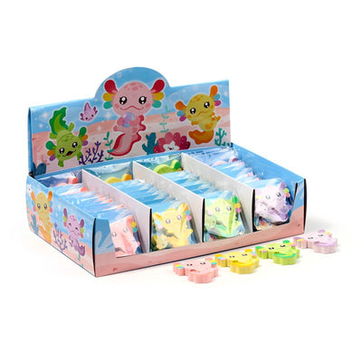Axolotl (Salamander) 2 Piece Eraser Set - Gift Arch