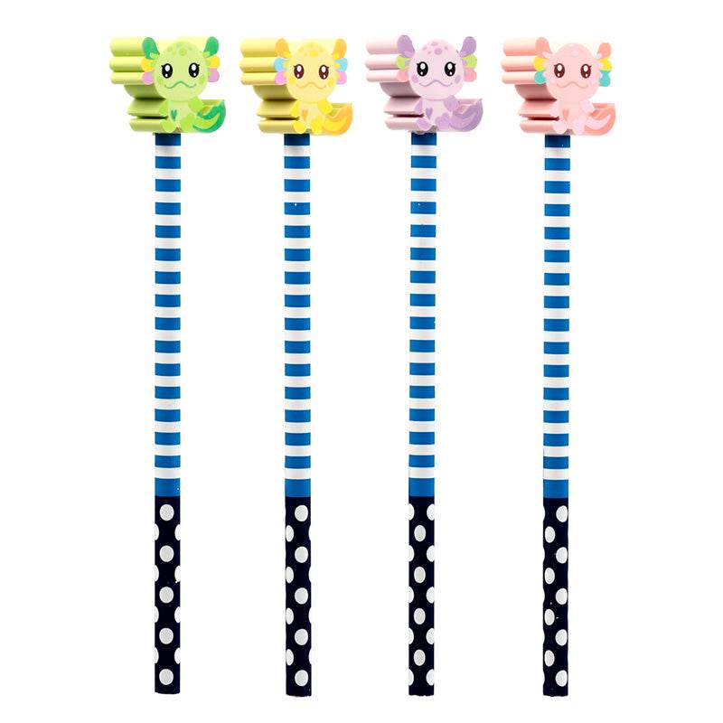 Axolotl (Salamander) Pencil & Eraser Topper - Gift Arch