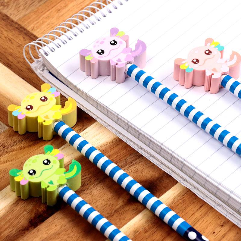 Axolotl (Salamander) Pencil & Eraser Topper - Gift Arch