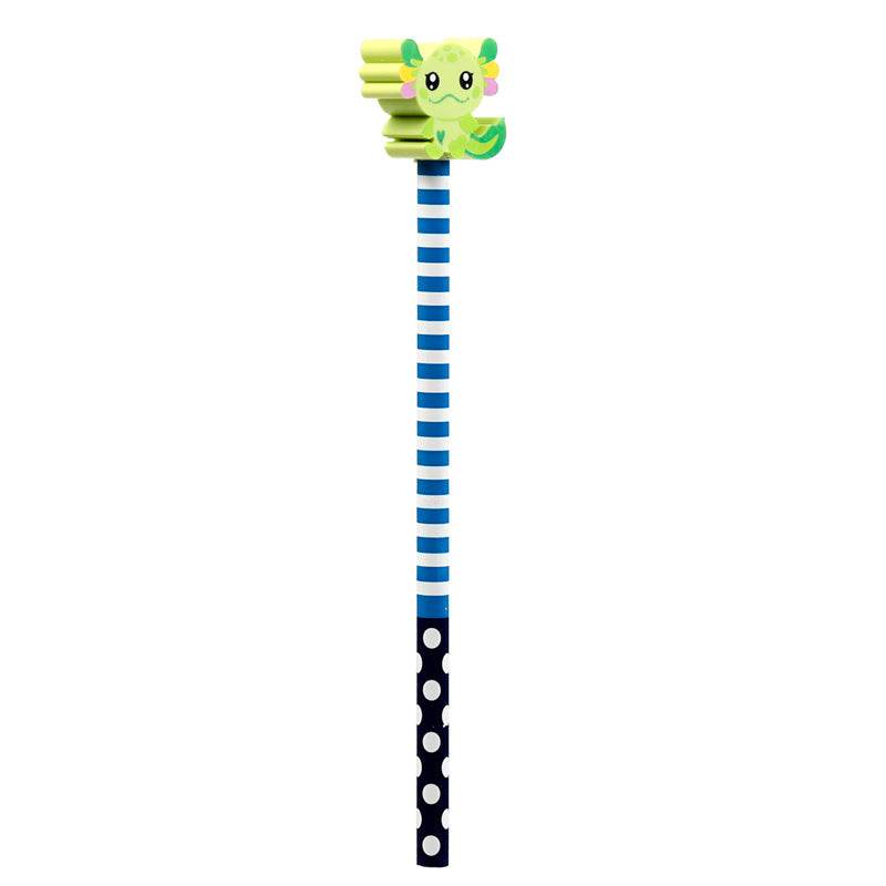 Axolotl (Salamander) Pencil & Eraser Topper - Gift Arch
