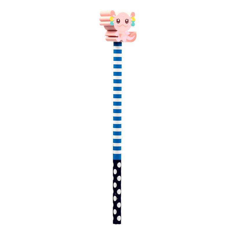 Axolotl (Salamander) Pencil & Eraser Topper - Gift Arch