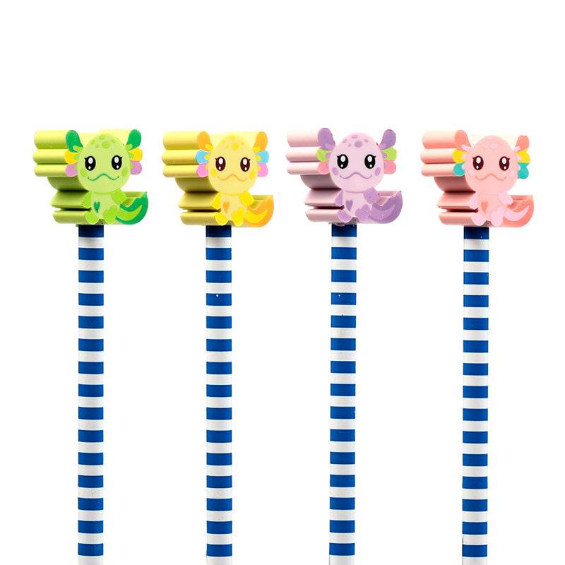 Axolotl (Salamander) Pencil & Eraser Topper - Gift Arch