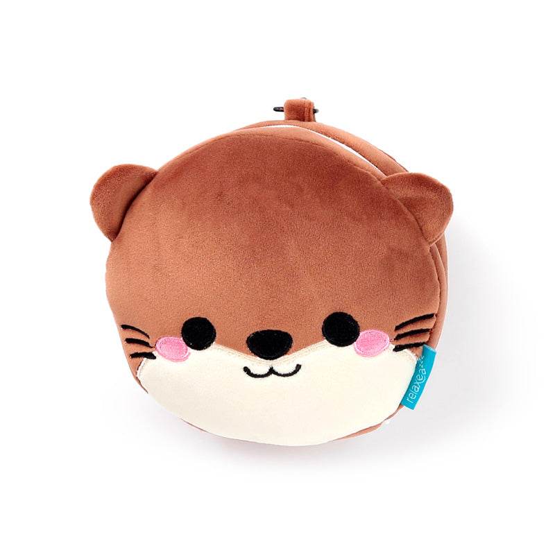 Relaxeazzz Adoramals Henry the Otter Plush Travel Pillow & Eye Mask - Gift Arch