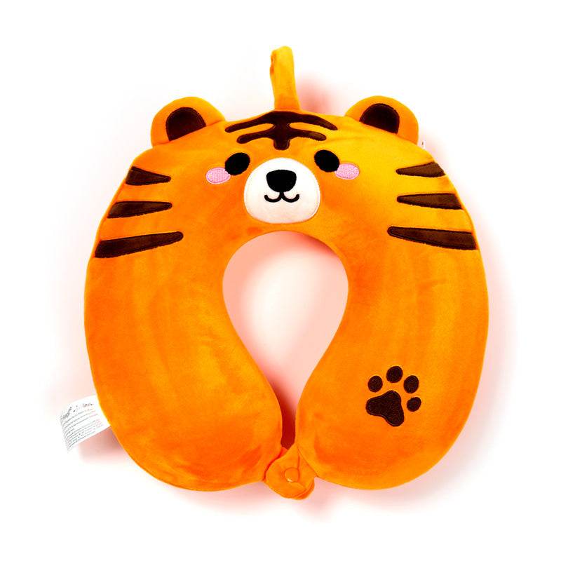 Relaxeazzz Alfie the Tiger Adoramals Plush Memory Foam Travel Pillow - Gift Arch