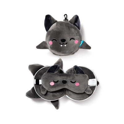 Relaxeazzz Dexter the Bat Adoramals Travel Pillow & Eye Mask - Gift Arch