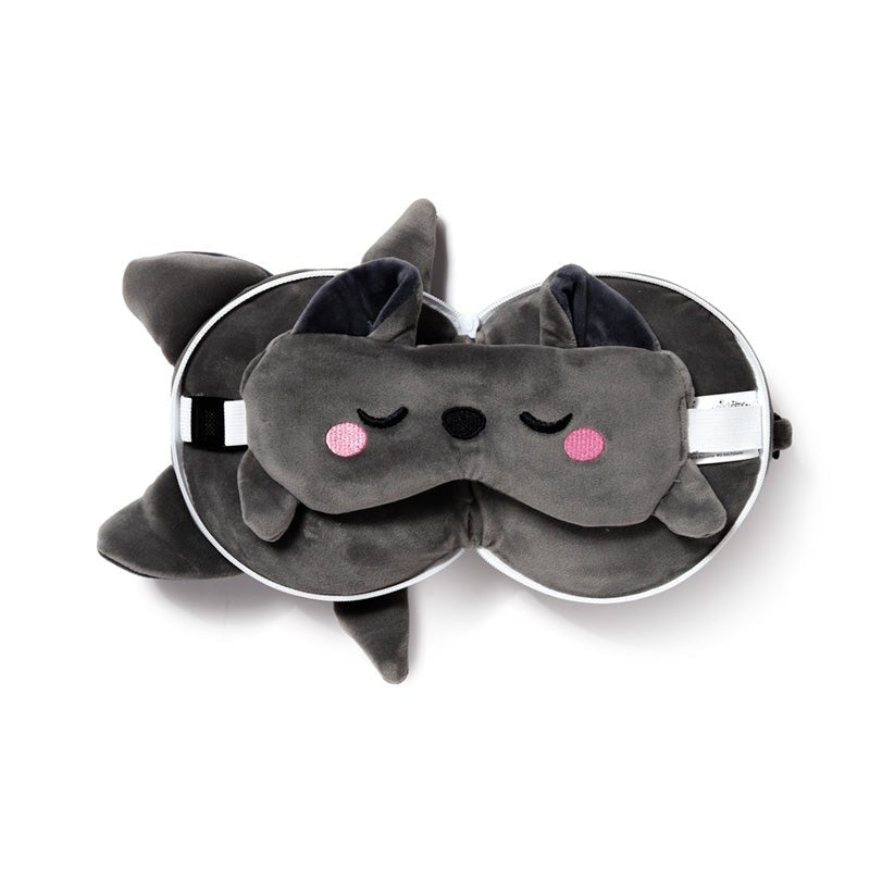 Relaxeazzz Dexter the Bat Adoramals Travel Pillow & Eye Mask - Gift Arch