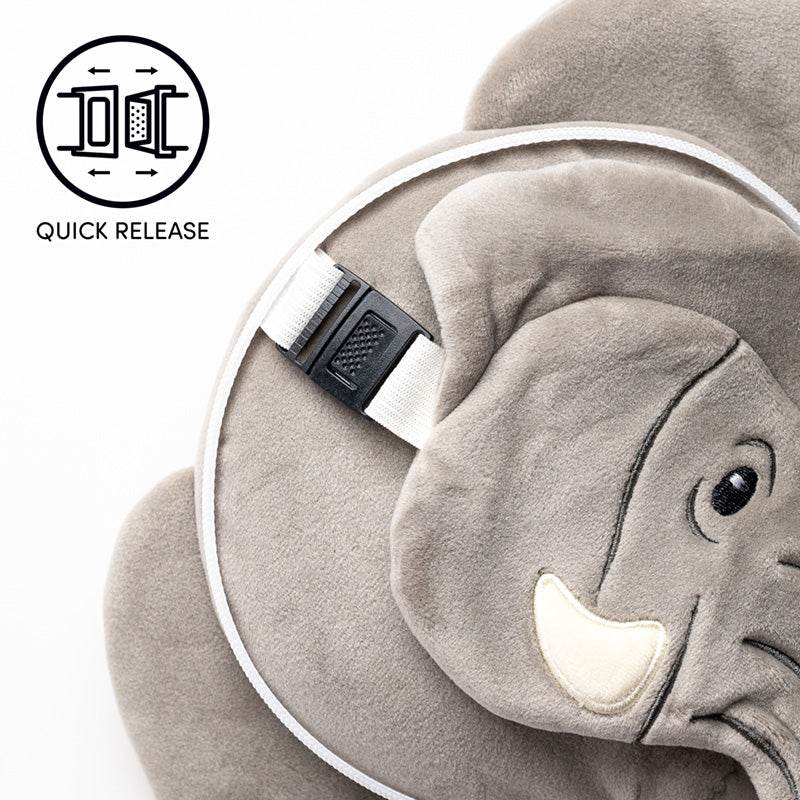 Relaxeazzz Elephant Plush Travel Pillow & Eye Mask - Gift Arch