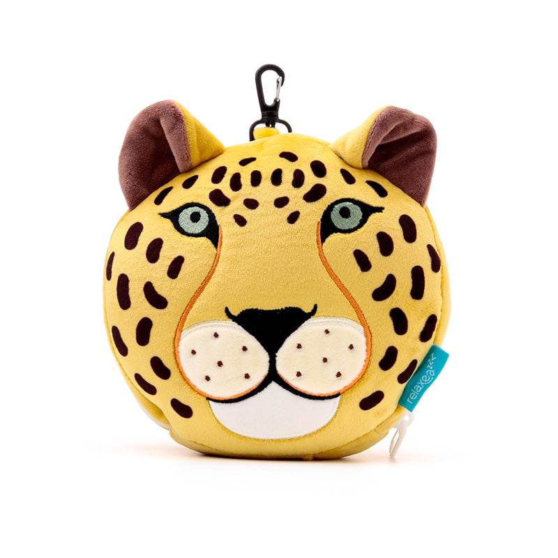 Relaxeazzz Leopard Plush Travel Pillow & Eye Mask - Gift Arch