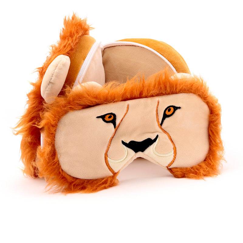 Relaxeazzz Lion Plush Travel Pillow & Eye Mask - Gift Arch