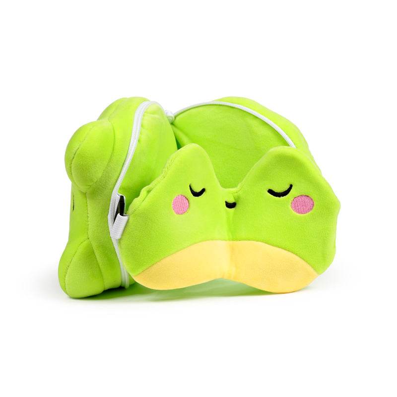 Relaxeazzz Silas the Frog Adoramals Travel Pillow & Eye Mask - Gift Arch