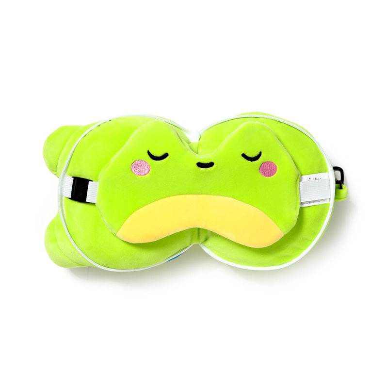 Relaxeazzz Silas the Frog Adoramals Travel Pillow & Eye Mask - Gift Arch
