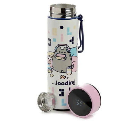Pusheen Cat Gaming Hot & Cold Digital Thermometer Bottle - Cat Gifts & Collectables
