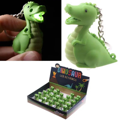 RAWR Roaring Dinosaur LED Keyring with Sound - Dinosaur Gifts