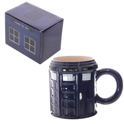 Round Police Box Ceramic Shaped Mug - Mugs & Coffee Cups