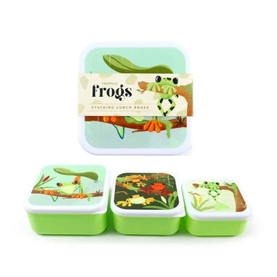 Set of 3 Lunch Box M/L/XL Tropical Tree Frog - Lunch Boxes & Snack Pots