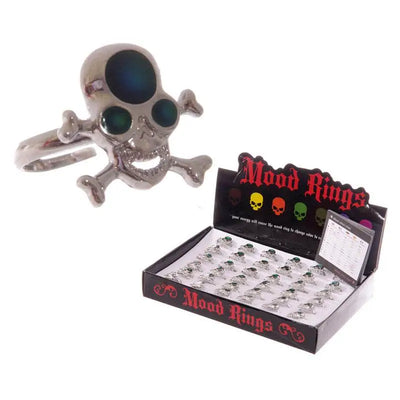Skull & Cross Bone Mood Ring - Pirate Gifts & Toys