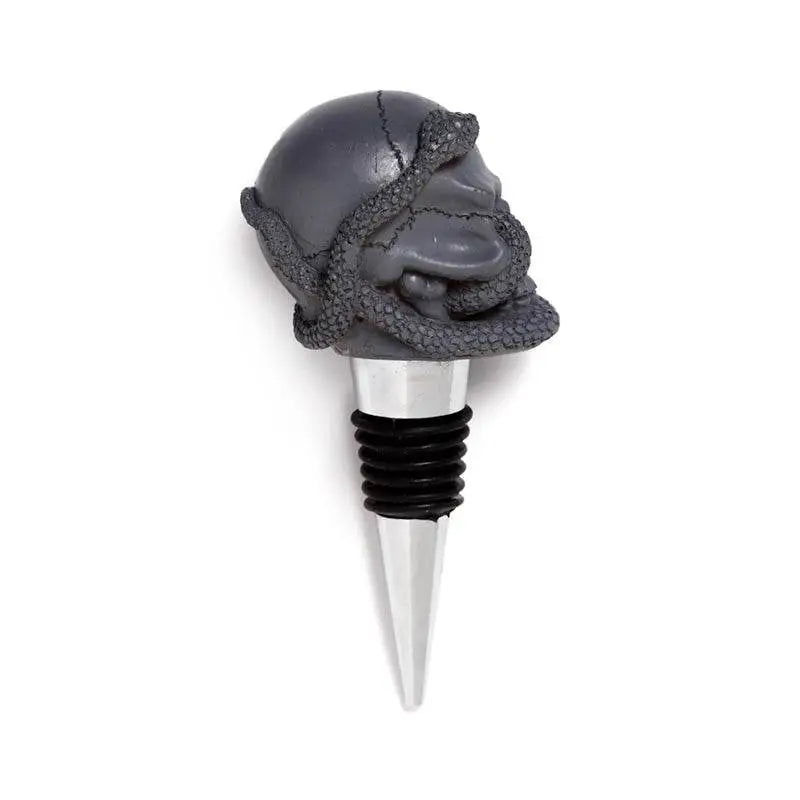 Skulls and Roses Skull and Snake Bottle Stopper - Kitchen Decorations & Accessories